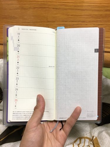 ほぼ日手帳2018 マジカントの地図に下敷きとクリアカバーをつけてみた