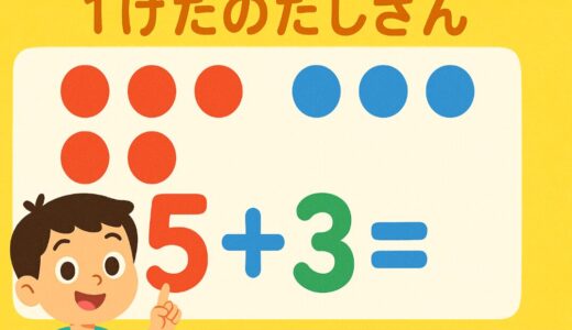 【小学生の算数の勉強】1ケタの足し算を指を使わないで計算できるようにする方法